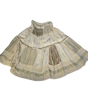 Vintage Modelle Velvet Lace Peasant Midevil Theater Green Midi Skirt See Notes